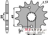 PBR ZĘBATKA PRZEDNIA 438 14 18NC SUZUKI GSX 400 F 81-86, GR 650 (-1) (ŁAŃC. 520)