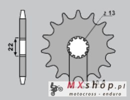 PBR ZĘBATKA PRZEDNIA 439 15 18NC SUZUKI GR 650 (83-85), GSX 400 F (ŁAŃC. 530)
