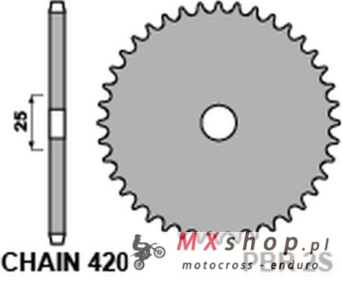 PBR ZĘBATKA TYLNA 2S 46 L (ŁAŃC. 420) PBR ZĘBATKA TYLNA 2S 46 L (ŁAŃC. 420)