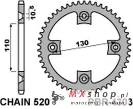 PBR ZĘBATKA TYLNA 4303 39 C45 HONDA TRX 400 X 09 (JTR1350.39) (ŁAŃC. 520)