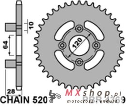 PBR ZĘBATKA TYLNA 4369 41 C45 HONDA AX1 250 (00-05) (ŁAŃC. 520)