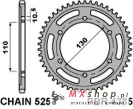 PBR ZĘBATKA TYLNA 4385 43 C45 SUZUKI GSXR 600 (11-16), YAMAHA MT-07`14-16 (JTR1876.43) (ŁAŃC. 525)