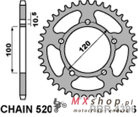 PBR ZĘBATKA TYLNA 4396 39 APRILIA RS 125 06-12 (JTR703.39) PBR ZĘBATKA TYLNA 4396 39 APRILIA RS 125 06-12 (JTR703.39)