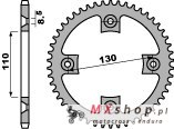 PBR ZĘBATKA TYLNA ALUMINIOWA (ERGAL) 4306 56 L (JTR215.56) (ŁAŃC. 420) KOLOR SREBRNY