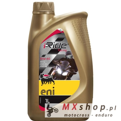 AGIP (ENI) OLEJ SILNIKOWY I-RIDE RACING 10W60 (1L) TOP SYNTH. AGIP (ENI) OLEJ SILNIKOWY I-RIDE RACING 10W60 (1L) TOP SYNTH.