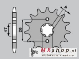 CHT PROMOCJA ZĘBATKA TYLNA 4402 52 YAMAHA DT50R, RIEJU 50, PEUGEOT 50, DEBI SENDA 50 (JTR1131.52) (ŁAŃC. 420)