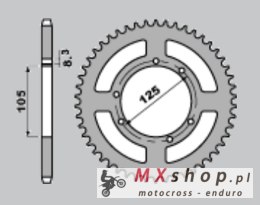 CHT WYPRZEDAŻ ZĘBATKA TYLNA ALUMINIOWA T7075 (ERGAL) 4413 62 YAMAHA XT 125X/SM '05-'09; HM 50 CRE, DERBI SENDA, RIEJU (JTR1134.5