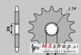 CHT ZĘBATKA PRZEDNIA 440 13 YAMAHA YZ 125 87-04 (564-13) (JTF564.13)