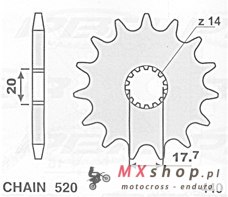 CHT ZĘBATKA PRZEDNIA 440 14 (A4250564140) YAMAHA YZ 125 '87-'04