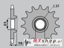 CHT ZĘBATKA PRZEDNIA 443 16 YAMAHA XJ 600 DIVERSION '92-'05