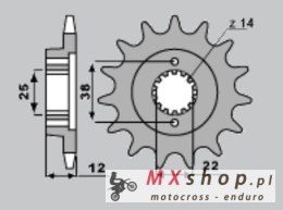 CHT ZĘBATKA PRZEDNIA 495 15 DUCATI 750 PASO 87-90 (495-15)