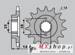 CHT ZĘBATKA PRZEDNIA 497 15 CAGIVA ELEFANT 750/900 (4012-15)