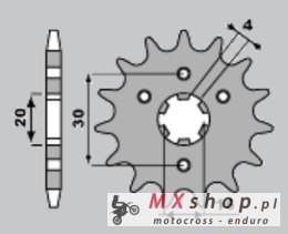 CHT ZĘBATKA PRZEDNIA 517 14 KAWASAKI KMX86-03 (JTF417.14) (417-14)