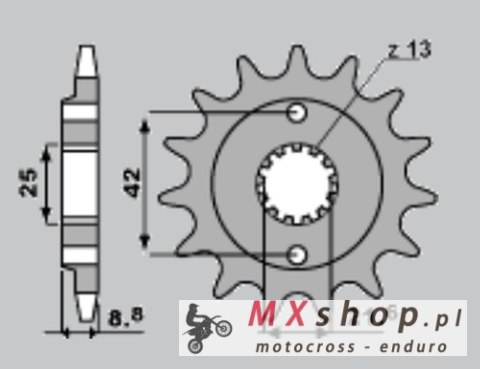 CHT ZĘBATKA PRZEDNIA 525 17 KAWASAKI ER5 97-06, KLE500 97-07 (JTF512.17) CHT ZĘBATKA PRZEDNIA 525 17 KAWASAKI ER5 97-06, KLE500 97-07 (JTF512.17)