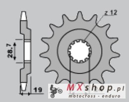 CHT ZĘBATKA PRZEDNIA 529 17 529 15 KAWASAKI ZX 10 88-90 (526-17) (ŁAŃC.532)
