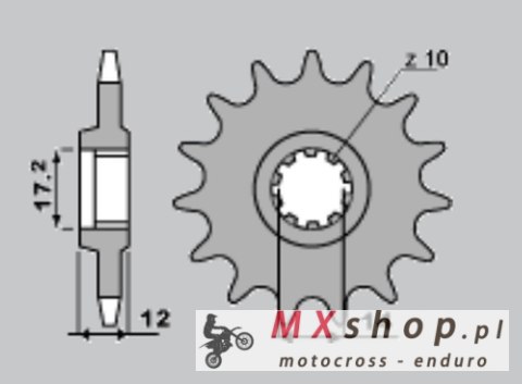 CHT ZĘBATKA PRZEDNIA 553 14 GILERA 50 91-96 (599-14) (ŁAŃC.415) CHT ZĘBATKA PRZEDNIA 553 14 GILERA 50 91-96 (599-14) (ŁAŃC.415)