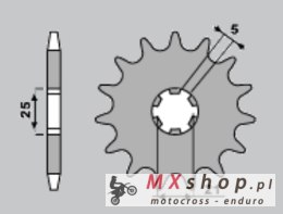 CHT ZĘBATKA PRZEDNIA 569 14 (569-14) 569 14 KAWASAKI KX 250 '87-'98, YAMAHA YZ 250 '77-'98, XV 250`89-15 (JTF569.14) (ŁAŃC. 520)