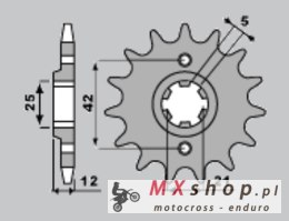 CHT ZĘBATKA PRZEDNIA 571 17 YAMAHA XJ 600 84-91 (571-17) (JTF571.17)