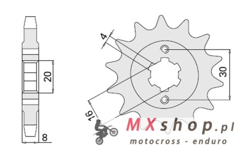 CHT ZĘBATKA PRZEDNIA 718 13 HUSQVARNA 125 '89-'94 (JTF718.13) (718-13) CHT ZĘBATKA PRZEDNIA 718 13 HUSQVARNA 125 '89-'94 (JTF718.13) (718-13)