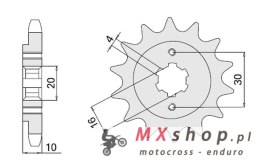 CHT ZĘBATKA PRZEDNIA 720 14 CAGIVA 125 MITO/FRECCIA