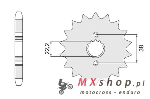 CHT ZĘBATKA PRZEDNIA 728 14 CAGIVA ELEFANT 750 87-89 (726-14) CHT ZĘBATKA PRZEDNIA 728 14 CAGIVA ELEFANT 750 87-89 (726-14)