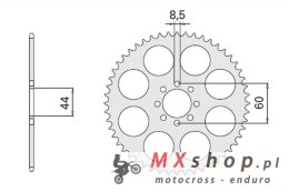 CHT ZĘBATKA TYLNA 4461 52 YAMAHA DT 50R 99-02 (2078-52) (JTR1832.52)