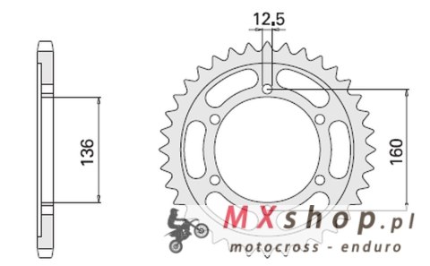 CHT ZĘBATKA TYLNA 500 40 KAWASAKI GPZ100 RX 86-88 (506-40) (ŁAŃC.630) (JTR506.40) CHT ZĘBATKA TYLNA 500 40 KAWASAKI GPZ100 RX 86-88 (506-40) (ŁAŃC.630) (JTR506.40)