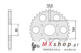 CHT ZĘBATKA TYLNA 501 38 KAWASKAI GPZ750 UNITRAK (501-38)