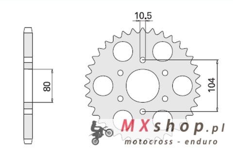 CHT ZĘBATKA TYLNA 501 38 KAWASKAI GPZ750 UNITRAK (501-38) CHT ZĘBATKA TYLNA 501 38 KAWASKAI GPZ750 UNITRAK (501-38)