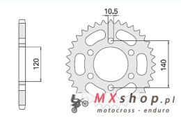CHT ZĘBATKA TYLNA 5301 46 SUZUKI GSXR 600 98-00 5301 46 (498-46) (JTR498.46)