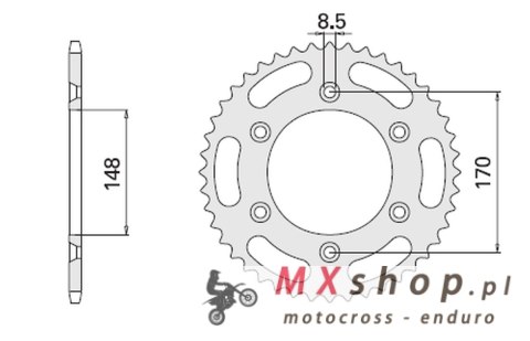 CHT ZĘBATKA TYLNA 808 47 (828-47) SUZUKI DR 800 BIG 91-93 (SR43B) (JTR828.47)* (ŁAŃC. 520) CHT ZĘBATKA TYLNA 808 47 (828-47) SUZUKI DR 800 BIG 91-93 (SR43B) (JTR828.47)* (ŁAŃC. 520)