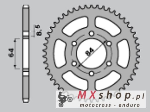 CHT ZĘBATKA TYLNA 809 44 SUZUKI DR 125SE '94-'00 (ŁAŃC. 428) CHT ZĘBATKA TYLNA 809 44 SUZUKI DR 125SE '94-'00 (ŁAŃC. 428)