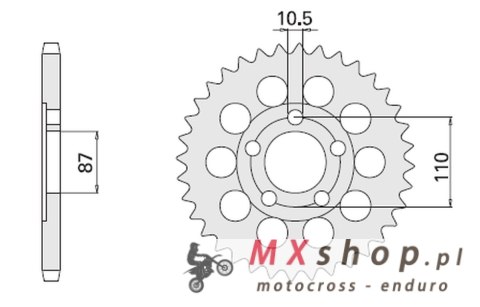 CHT ZĘBATKA TYLNA 824 46 SUZUKI RF 600 (829-46) SUZUKI GSXR1100 '86-'88, GSX600F '89-'91 (JTR829.46) (ŁAŃC. 530) CHT ZĘBATKA TYLNA 824 46 SUZUKI RF 600 (829-46) SUZUKI GSXR1100 '86-'88, GSX600F '89-'91 (JTR829.46) (ŁAŃC. 530)
