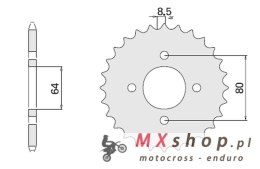 CHT ZĘBATKA TYLNA 834 37 (834-37) YAMAHA TT-R 110 , DT-R 50 '96-'99