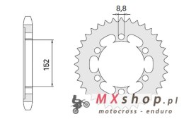 CHT ZĘBATKA TYLNA 841 42 (841-42) YAMAHA SR 500 78-80, XT 500 76-80 (ŁAŃC. 530)