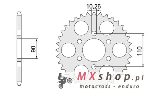 CHT ZĘBATKA TYLNA 850 33 (850 33) YAMAHA XJ/XS 650 CHT ZĘBATKA TYLNA 850 33 (850 33) YAMAHA XJ/XS 650