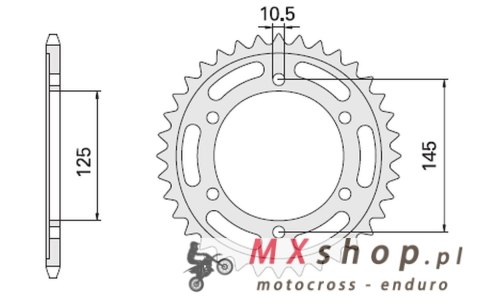 CHT ZĘBATKA TYLNA 865 44 YAMAHA FZ 750 (865-44) CHT ZĘBATKA TYLNA 865 44 YAMAHA FZ 750 (865-44)