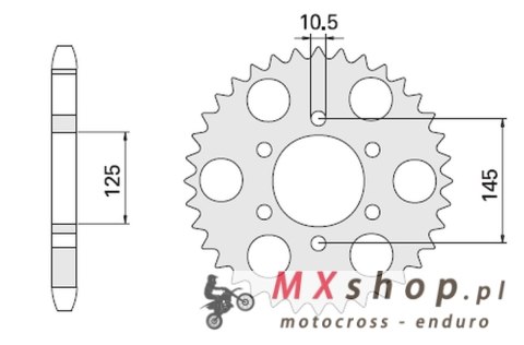 CHT ZĘBATKA TYLNA 866 47 YAMAHA MT 03 (855-47C) CHT ZĘBATKA TYLNA 866 47 YAMAHA MT 03 (855-47C)