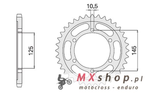 CHT ZĘBATKA TYLNA 869 43 YAMAHA TDM 850 96-98 (A4150867430) (867-43) CHT ZĘBATKA TYLNA 869 43 YAMAHA TDM 850 96-98 (A4150867430) (867-43)