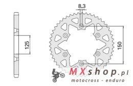 CHT ZĘBATKA TYLNA 899 38 (897-38) KTM SX/EXC SXF/EXCF ALL MODEL '88-'21