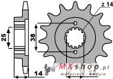 PBR ZĘBATKA PRZEDNIA 497 15 18NC CAGIVA ELEPHANT 750/900 (ŁAŃC. 530) PBR ZĘBATKA PRZEDNIA 497 15 18NC CAGIVA ELEPHANT 750/900 (ŁAŃC. 530)
