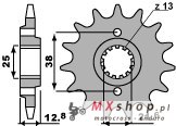 PBR ZĘBATKA PRZEDNIA 511 14 18NC (ŁAŃC. 520)