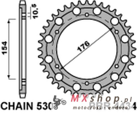 PBR ZĘBATKA TYLNA 4434 44 C45 HONDA CB 1000R (08-16) (JTR1340.44) (ŁAŃC. 530) PBR ZĘBATKA TYLNA 4434 44 C45 HONDA CB 1000R (08-16) (JTR1340.44) (ŁAŃC. 530)