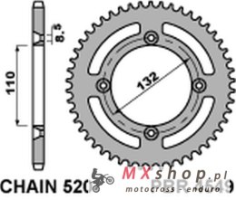 PBR ZĘBATKA TYLNA 4549 48 KTM 350 FREERIDE (14-'20) 350 '12-'17