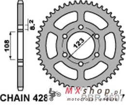 PBR ZĘBATKA TYLNA 4607 49 C45 DERBI GPR 125 4T 09-13 (ŁAŃC. 428)