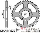 PBR ZĘBATKA TYLNA 4668 44 HONDA XL 125V VARADERO 01-13 (ZAMIENNA Z 279 44) (ŁAŃC. 520)