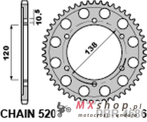 PBR ZĘBATKA TYLNA 4686 36 PBR ZĘBATKA TYLNA 4686 36
