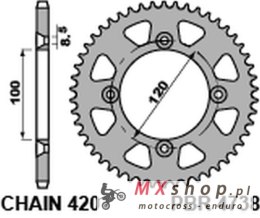 PBR ZĘBATKA TYLNA 4686 38 HONDA CBR 250R '11-'13, CBR 300R '14-'16