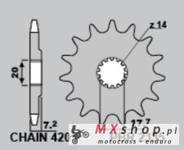 PBR ZĘBATKA TYLNA 4738 47 YAMAHA YZ 65 '18-'19 (JTR1798.47)