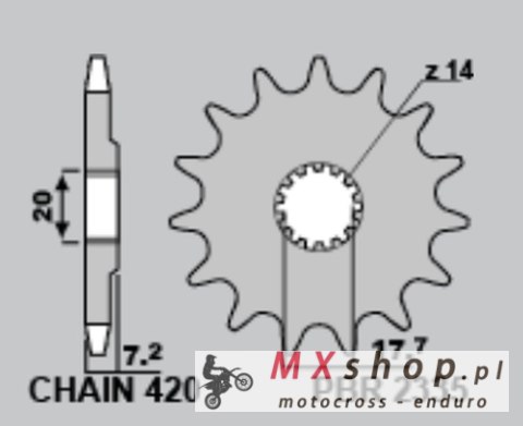 PBR ZĘBATKA TYLNA 4738 47 YAMAHA YZ 65 '18-'19 (JTR1798.47) PBR ZĘBATKA TYLNA 4738 47 YAMAHA YZ 65 '18-'19 (JTR1798.47)